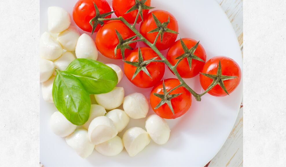 Rajčata s mozzarellou light