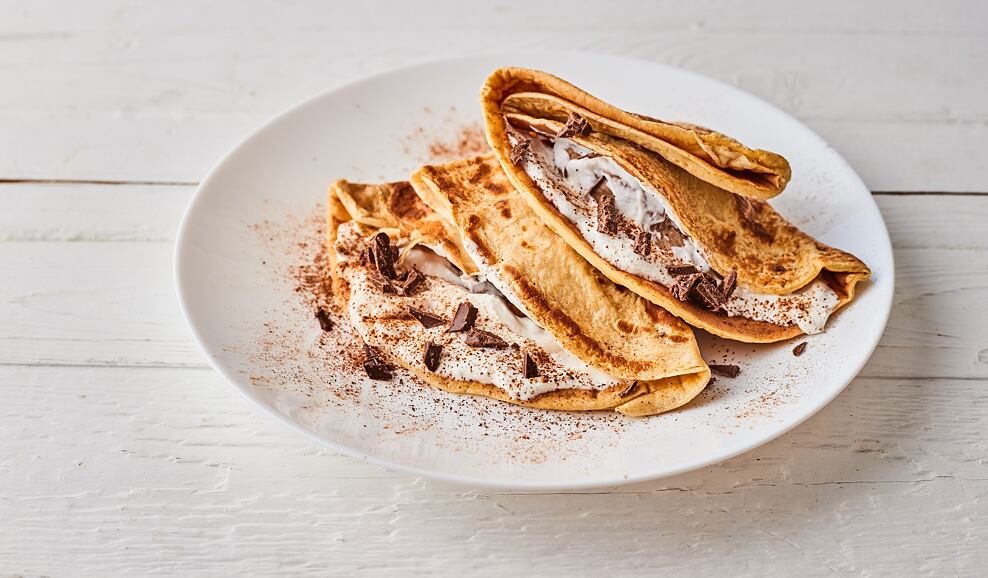 Palačinka s tvarohem a čokoládou