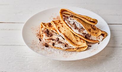 Palačinka s tvarohem a čokoládou