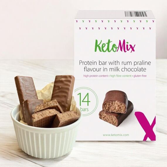 Protein-Riegel mit Geschmack von Rum-Pralinen in Milchschokolade 14x40 g