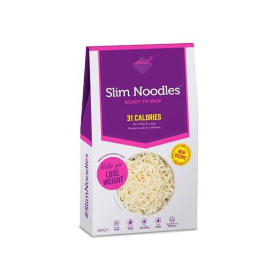 Konjakové nudle bez nálevu 200 g (31 kcal, 7 g sacharidů)