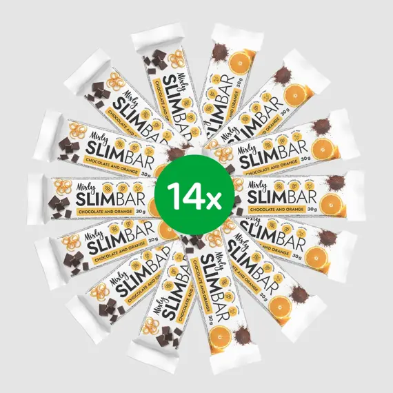 Slimbar Proteínová tyčinka Čokoláda a pomaranč 14 x 30g