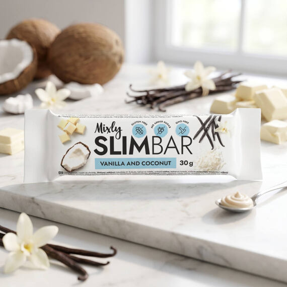 Slimbar fehérjeszelet Vanília és kókusz 14 x 30g