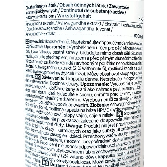 Ashwagandha – 90 kapslí